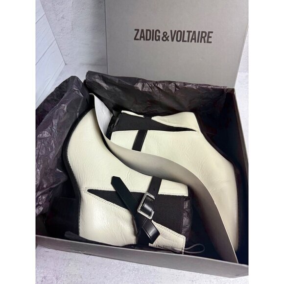 Zadig & Voltaire Boots Women's Size FR 41/US 10‎ White Tyler Cecilia Vintage - Picture 8 of 13